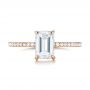 18k Rose Gold Custom Diamond Engagement Ring - Top View -  103471 - Thumbnail