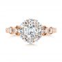 18k Rose Gold 18k Rose Gold Custom Diamond Engagement Ring - Top View -  103600 - Thumbnail