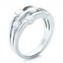  Platinum Platinum Custom Diamond Engagement Ring - Three-Quarter View -  100249 - Thumbnail