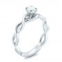 14k White Gold 14k White Gold Custom Diamond Engagement Ring - Three-Quarter View -  100922 - Thumbnail