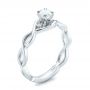 18k White Gold 18k White Gold Custom Diamond Engagement Ring - Three-Quarter View -  100922 - Thumbnail