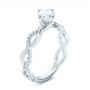 14k White Gold 14k White Gold Custom Diamond Engagement Ring - Three-Quarter View -  102059 - Thumbnail