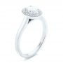 18k White Gold 18k White Gold Custom Diamond Engagement Ring - Three-Quarter View -  102432 - Thumbnail