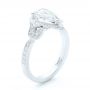 14k White Gold 14k White Gold Custom Diamond Engagement Ring - Three-Quarter View -  102806 - Thumbnail