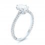 18k White Gold 18k White Gold Custom Diamond Engagement Ring - Three-Quarter View -  103153 - Thumbnail