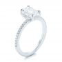 18k White Gold 18k White Gold Custom Diamond Engagement Ring - Three-Quarter View -  103471 - Thumbnail