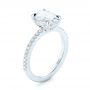 18k White Gold 18k White Gold Custom Diamond Engagement Ring - Three-Quarter View -  103550 - Thumbnail