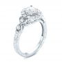 18k White Gold 18k White Gold Custom Diamond Engagement Ring - Three-Quarter View -  103600 - Thumbnail
