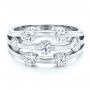 14k White Gold 14k White Gold Custom Diamond Engagement Ring - Flat View -  100249 - Thumbnail