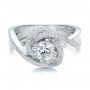 18k White Gold 18k White Gold Custom Diamond Engagement Ring - Flat View -  100438 - Thumbnail