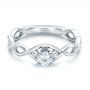 14k White Gold 14k White Gold Custom Diamond Engagement Ring - Flat View -  100922 - Thumbnail