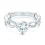 14k White Gold 14k White Gold Custom Diamond Engagement Ring - Flat View -  102059 - Thumbnail