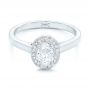 14k White Gold 14k White Gold Custom Diamond Engagement Ring - Flat View -  102432 - Thumbnail