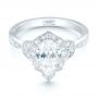 14k White Gold 14k White Gold Custom Diamond Engagement Ring - Flat View -  102806 - Thumbnail