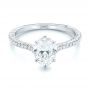 18k White Gold 18k White Gold Custom Diamond Engagement Ring - Flat View -  103153 - Thumbnail