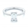 18k White Gold 18k White Gold Custom Diamond Engagement Ring - Flat View -  103471 - Thumbnail