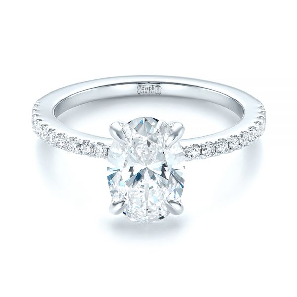  Platinum Platinum Custom Diamond Engagement Ring - Flat View -  103550