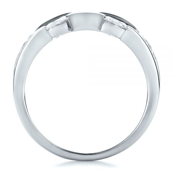 14k White Gold 14k White Gold Custom Diamond Engagement Ring - Front View -  100249