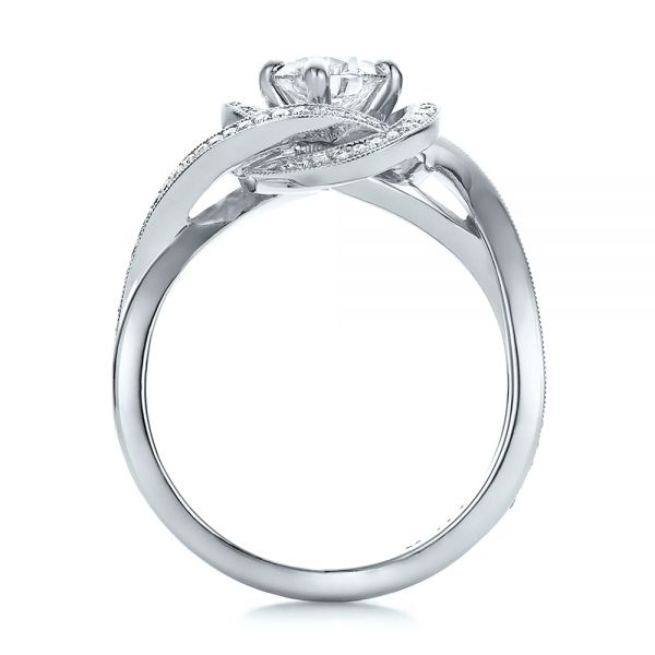 Platinum Platinum Custom Diamond Engagement Ring - Front View - 100438