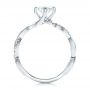 14k White Gold 14k White Gold Custom Diamond Engagement Ring - Front View -  102059 - Thumbnail