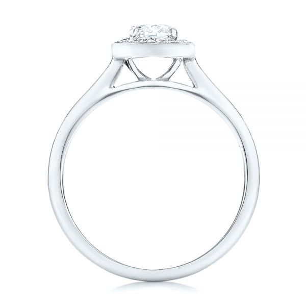Platinum Platinum Custom Diamond Engagement Ring - Front View - 102432