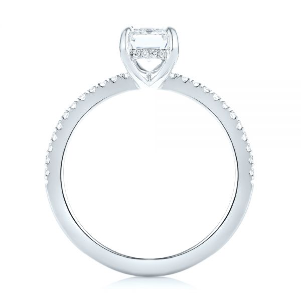 18k White Gold 18k White Gold Custom Diamond Engagement Ring - Front View -  103471