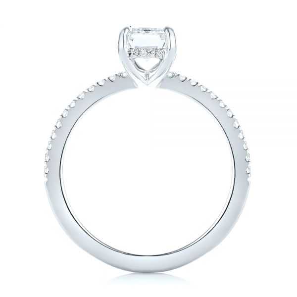 Platinum Platinum Custom Diamond Engagement Ring - Front View - 103471