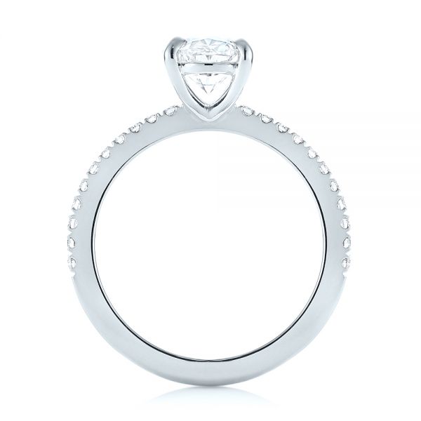 18k White Gold 18k White Gold Custom Diamond Engagement Ring - Front View -  103550