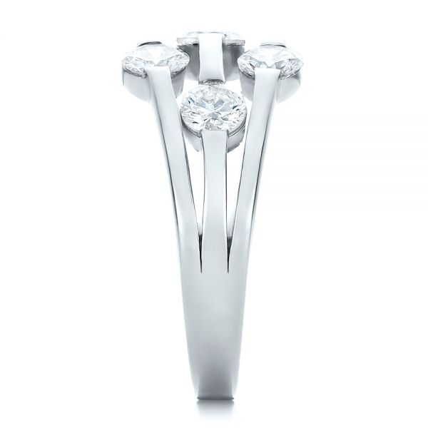Platinum Platinum Custom Diamond Engagement Ring - Side View - 100249