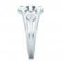 18k White Gold 18k White Gold Custom Diamond Engagement Ring - Side View -  100249 - Thumbnail