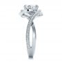 14k White Gold 14k White Gold Custom Diamond Engagement Ring - Side View -  100438 - Thumbnail