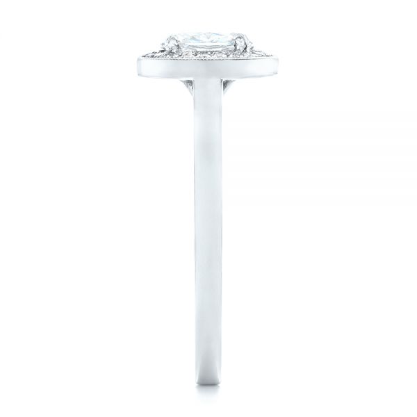 Platinum Platinum Custom Diamond Engagement Ring - Side View - 102432