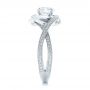 18k White Gold 18k White Gold Custom Diamond Engagement Ring - Side View -  102833 - Thumbnail