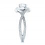 14k White Gold 14k White Gold Custom Diamond Engagement Ring - Side View -  102833 - Thumbnail