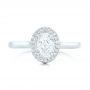 18k White Gold 18k White Gold Custom Diamond Engagement Ring - Top View -  102432 - Thumbnail