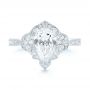 18k White Gold 18k White Gold Custom Diamond Engagement Ring - Top View -  102806 - Thumbnail