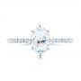 18k White Gold 18k White Gold Custom Diamond Engagement Ring - Top View -  103153 - Thumbnail