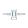 18k White Gold 18k White Gold Custom Diamond Engagement Ring - Top View -  103471 - Thumbnail