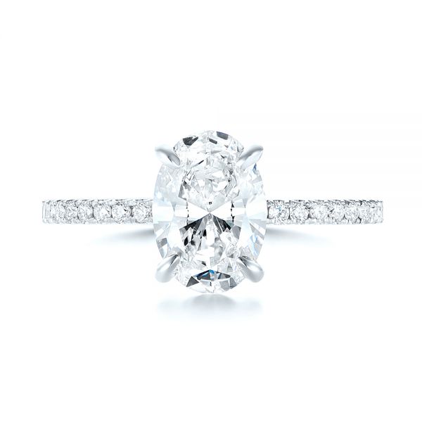  Platinum Platinum Custom Diamond Engagement Ring - Top View -  103550