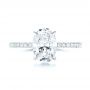 14k White Gold 14k White Gold Custom Diamond Engagement Ring - Top View -  103550 - Thumbnail
