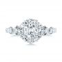 18k White Gold 18k White Gold Custom Diamond Engagement Ring - Top View -  103600 - Thumbnail