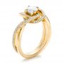 18k Yellow Gold 18k Yellow Gold Custom Diamond Engagement Ring - Three-Quarter View -  100438 - Thumbnail
