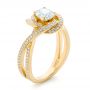 18k Yellow Gold Custom Diamond Engagement Ring