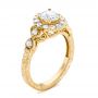 18k Yellow Gold 18k Yellow Gold Custom Diamond Engagement Ring - Three-Quarter View -  103600 - Thumbnail