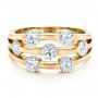 18k Yellow Gold 18k Yellow Gold Custom Diamond Engagement Ring - Flat View -  100249 - Thumbnail