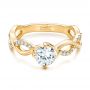 18k Yellow Gold 18k Yellow Gold Custom Diamond Engagement Ring - Flat View -  102059 - Thumbnail