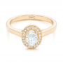 14k Yellow Gold 14k Yellow Gold Custom Diamond Engagement Ring - Flat View -  102432 - Thumbnail