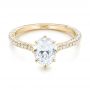 18k Yellow Gold 18k Yellow Gold Custom Diamond Engagement Ring - Flat View -  103153 - Thumbnail