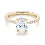 18k Yellow Gold 18k Yellow Gold Custom Diamond Engagement Ring - Flat View -  103550 - Thumbnail