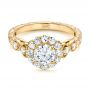 14k Yellow Gold 14k Yellow Gold Custom Diamond Engagement Ring - Flat View -  103600 - Thumbnail